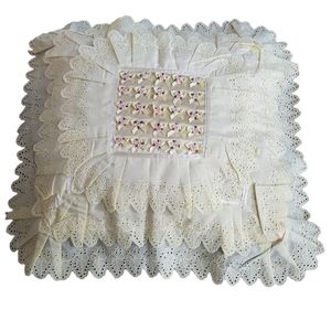 Vintage Throw Pillow Cover 14.25" x 15"